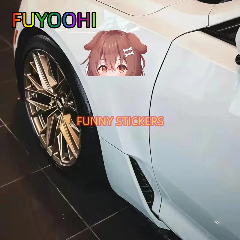 Автомобильная наклейка FUYOOHI Inugami Korone водонепроницаемая виниловая аниме для