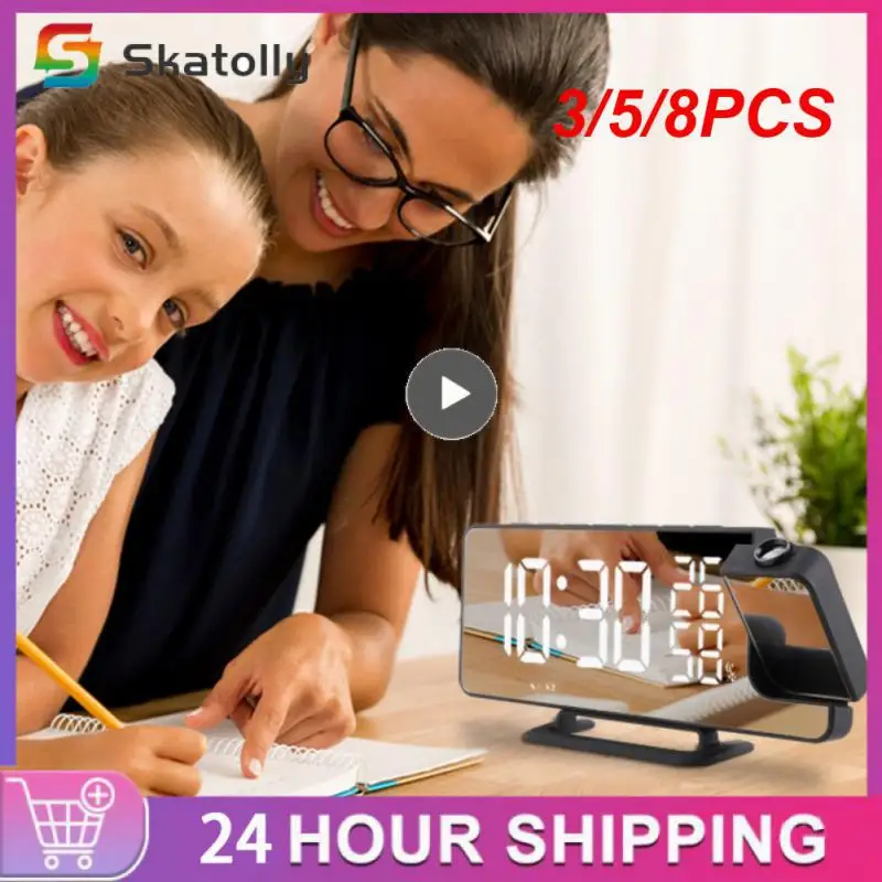 

3/5/8 шт., зеркальные часы с Fm-радио