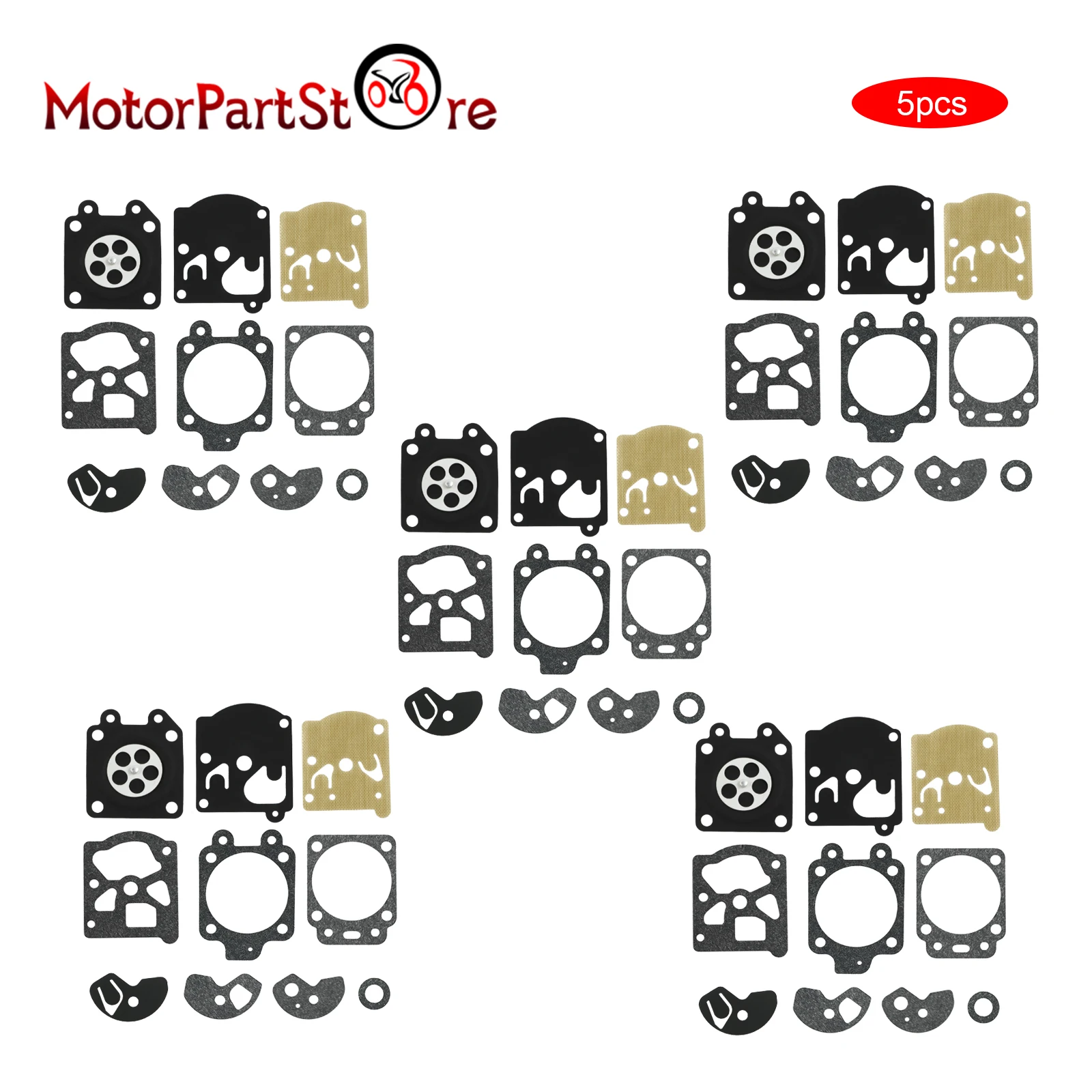 

5pcs Carburetor Carb Rebuild Repair Kit for Walbro K10-WAT WA WT Series Poulan Ryobi Weedeater Toro Homelite Trimmers Blowers