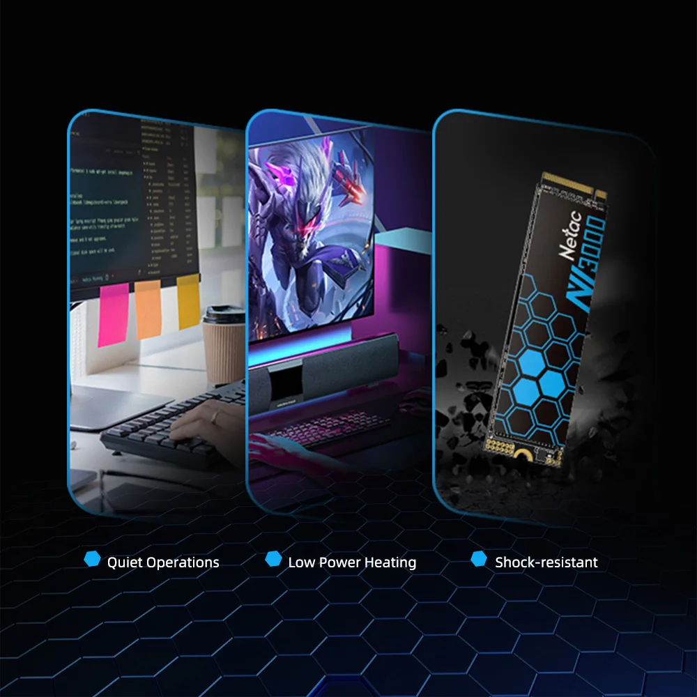 Внутренний твердотельный накопитель Netac M2 SSD NVMe 250 ГБ 500 Гб ТБ M.2 2280 PCIe |
