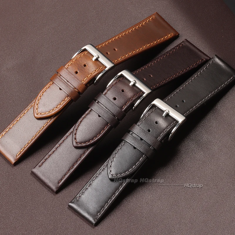 Ремешок из воловьей кожи для мужских и женских часов