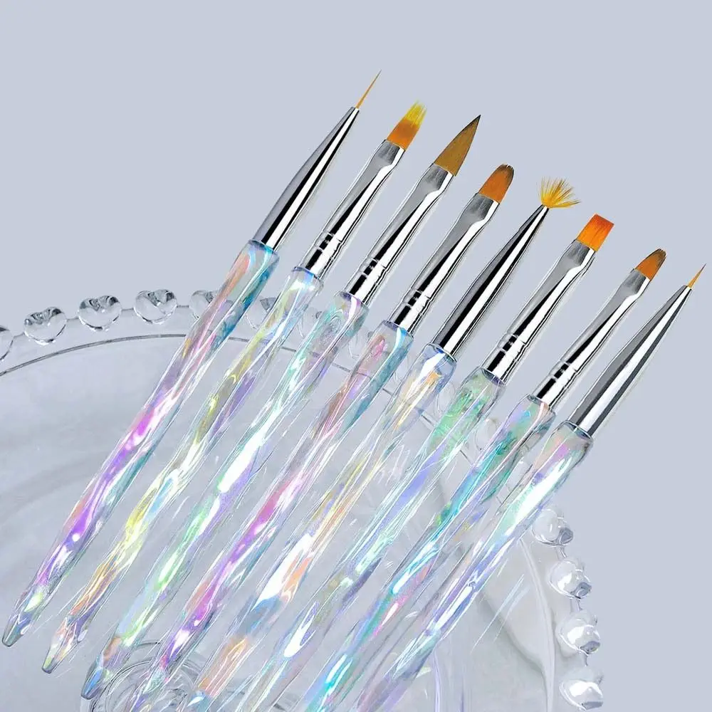 

8Pcs/set Nail Painting Drawing Brushes Set Halo Staining UV Gel Nail Pen Gradient Pen Nail Paint Brush Wire Drawing Pens Kit