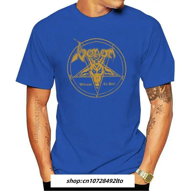

Mens Clothing Venom T Shirt Welcome To Hell Satan Pentagram Band Logo Oficial De Los Hombres