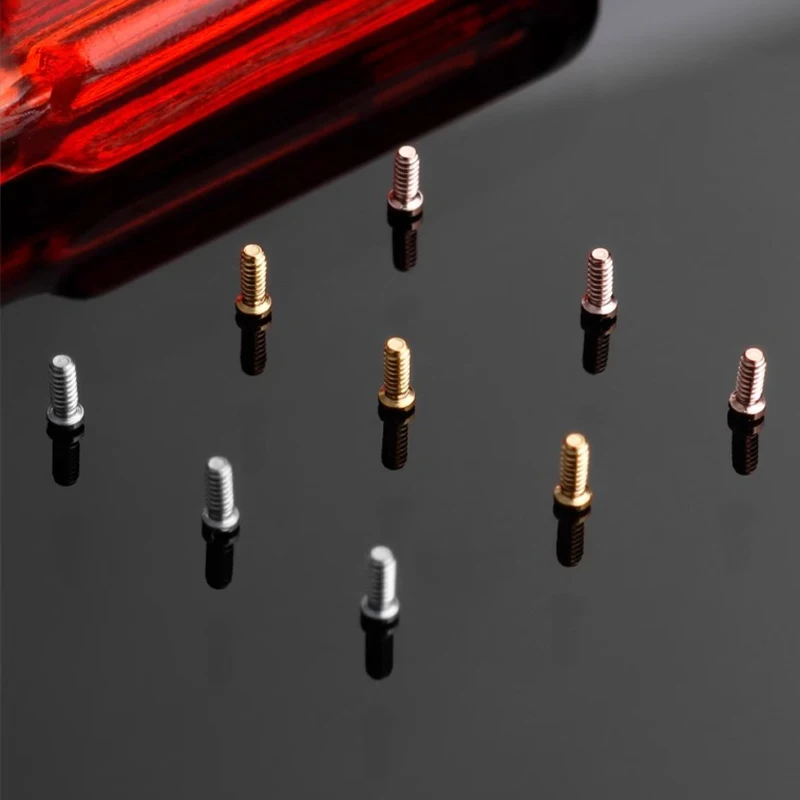 Фото Black Gold Silver Case Accessories For Cartier Blue Balloon Watch Back Cover Screws Straight Slot Small Screw for Bottom Cover №3