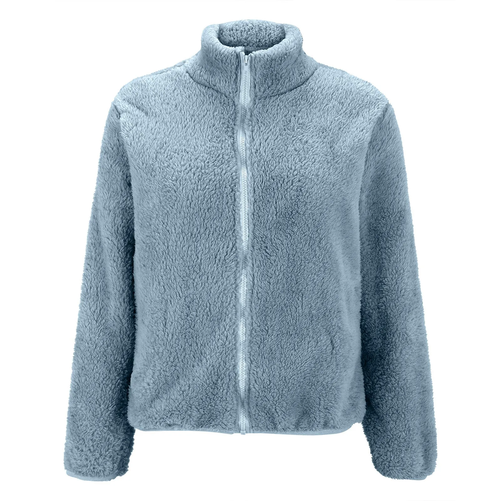 Женское и мужское флисовое пальто куртка на молнии с длинными рукавами