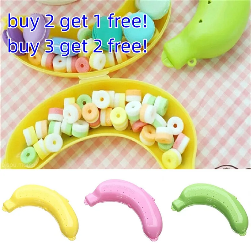 

Cute Banana Storage Boxes For Outdoor Travel Protector Case Container Trip Outdoor Lunch Fruit Box Storage Candy Snacks Holder