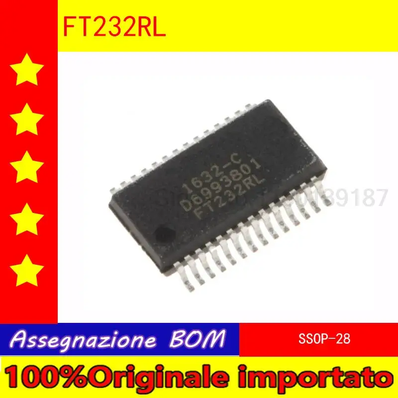 

10 шт./лот FT232RL FT232 SSOP-28 USB для последовательного моста RS232 IC chip