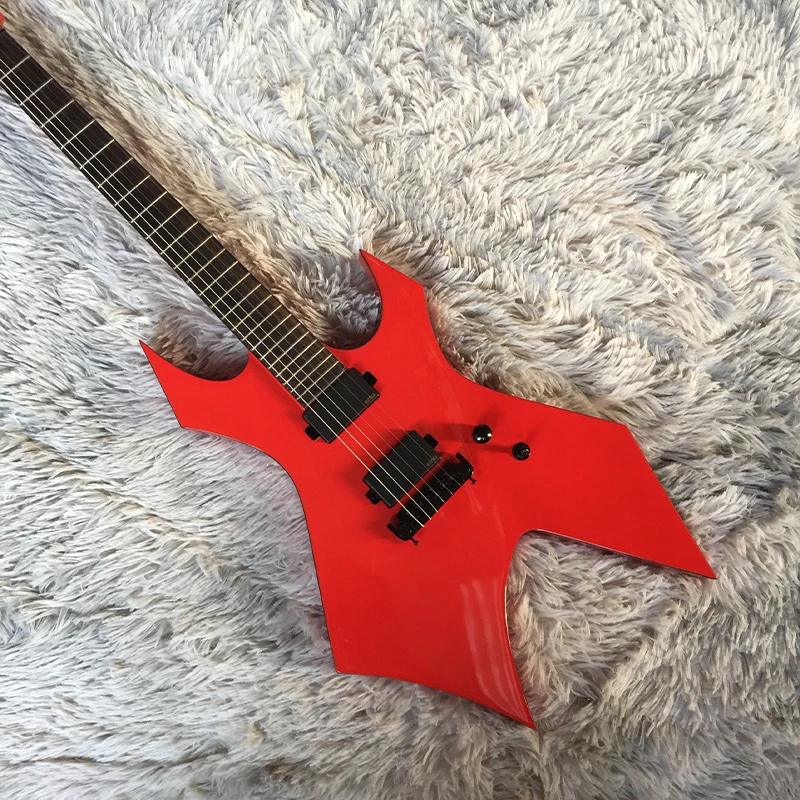 

New High Quality Electric Guitar 6 Strings Custom Burning Fire Design Red Guitars Rosewood Fingerboard Mahogany Body