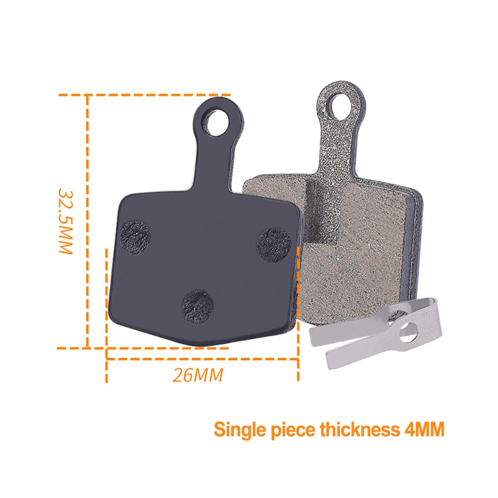 

2PCS Bike Disc Resin Brake Pads 4mm Durable Practical Road MTB Organic Road Disc Brake Pads Bike Brake Accessories