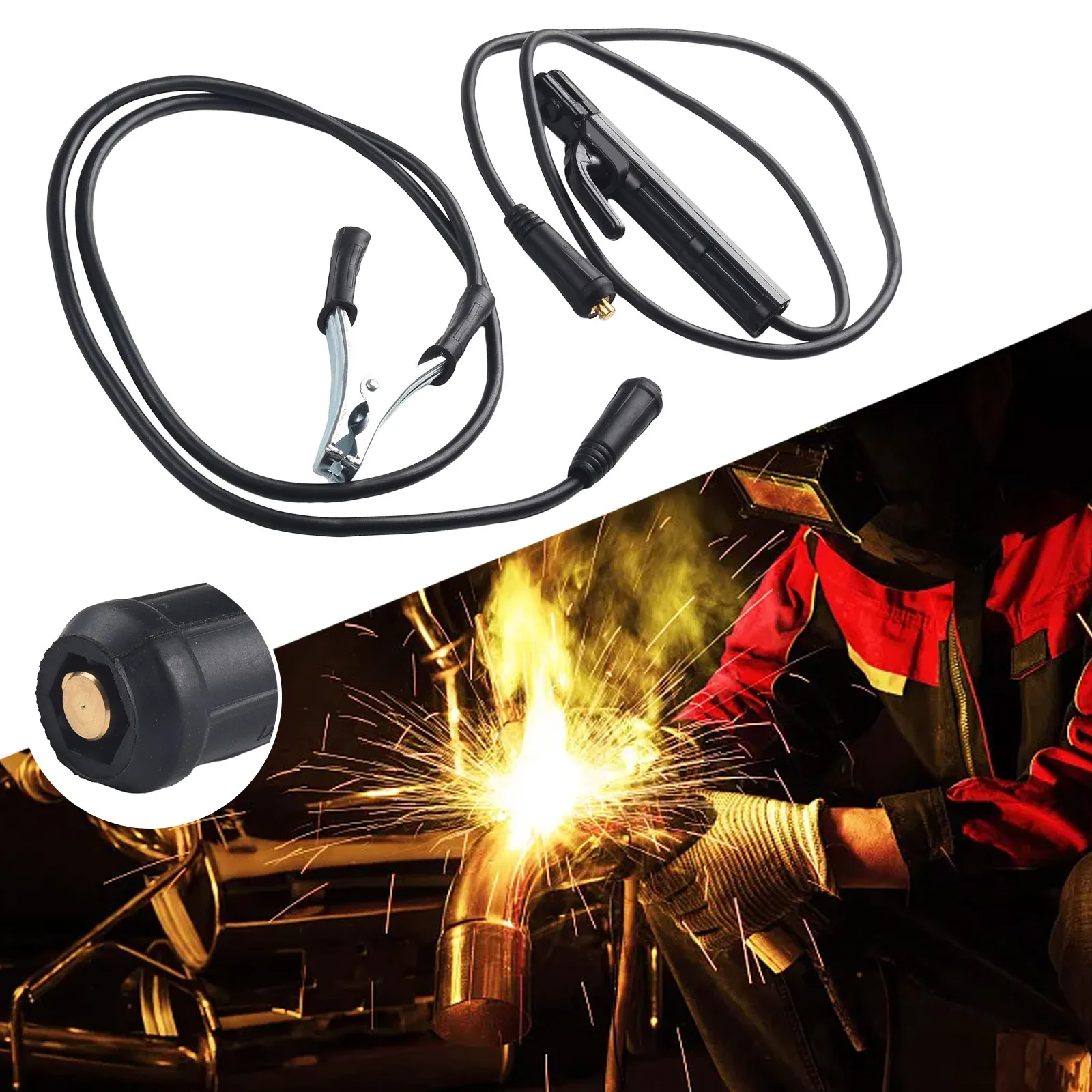 

Welding Grounding Clamp Wire Earth Clamp Clip Set For MIG TIG ARC Machine 1.5M Cable 1.5m / 59.06inch 10-25 Plug