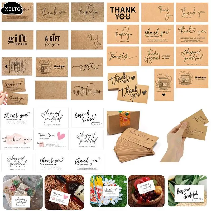 

50/100PCS Thank You For Your Order Business Cards Shopping Purchase Thanks Greeting Cards Appreciation Card For Small Business