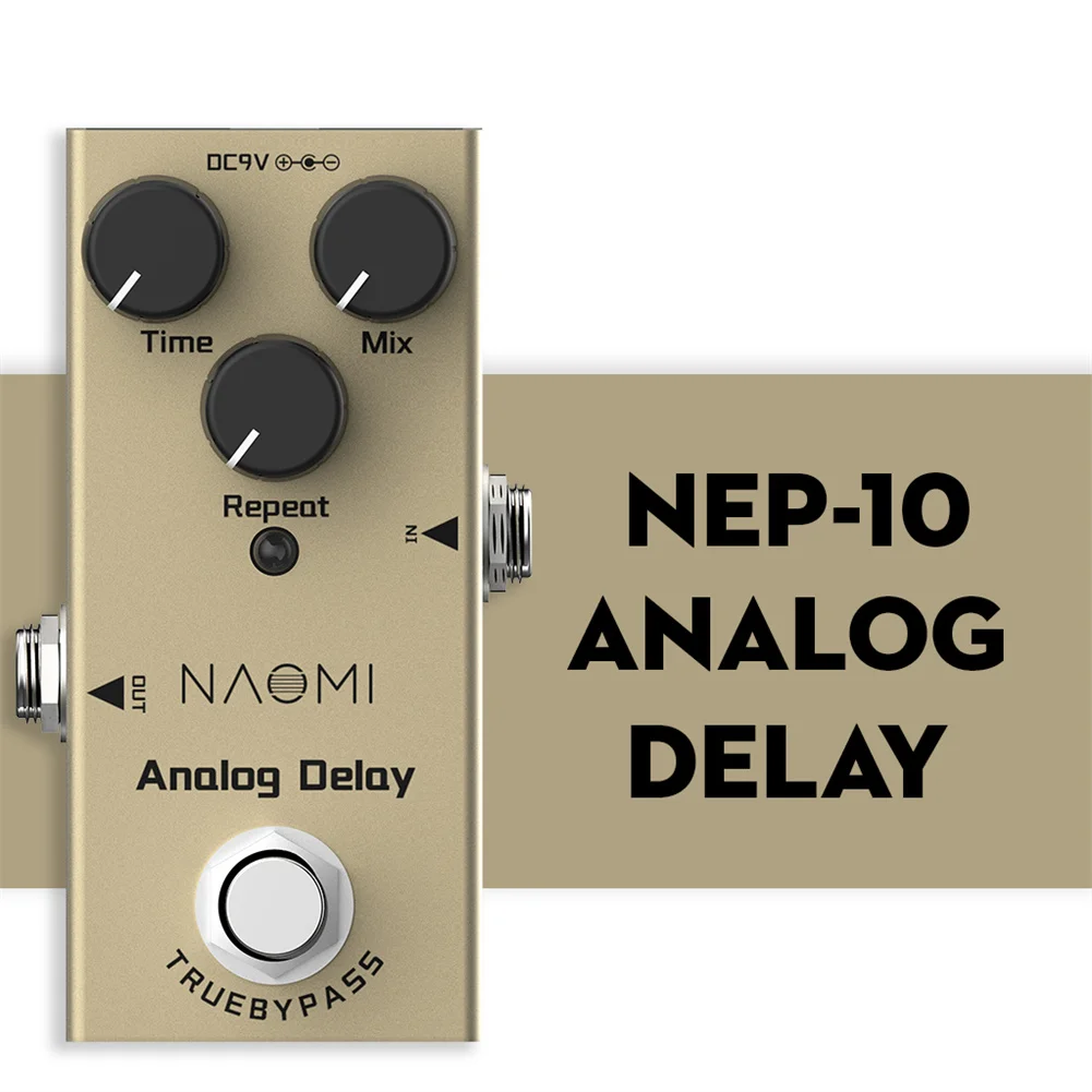 

Electric Guitar Effects Pedal Analog Delay Mini Single DC 9V NEP-010 Aluminum Alloy Musical Instruments Parts Guitar Accessories