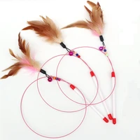cat toy cat toys interactive bendable steel wire kitten toys cats feather toy replace feather self hi cats stuff accessories pet