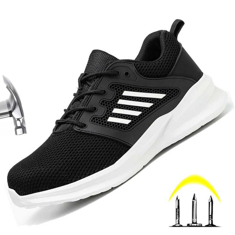 Рабочая защитная обувь мужские легкие рабочие кроссовки со стальным носком