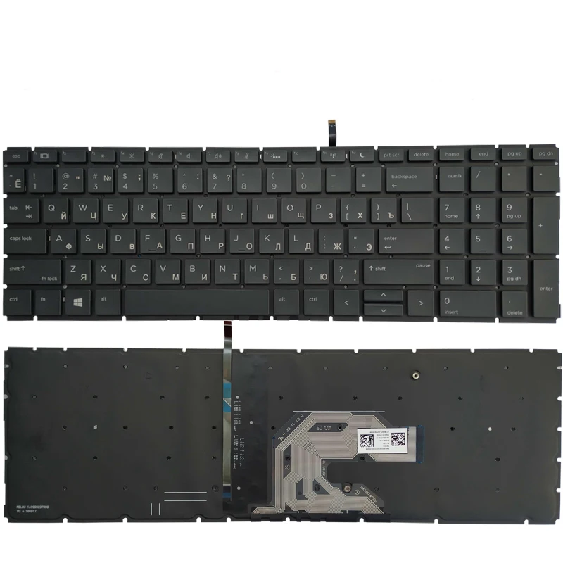 

Новая русская клавиатура с русской подсветкой для HP Probook 450 G6 455 G6 455R G6 450 G7 455 G7 455R G7 без рамки