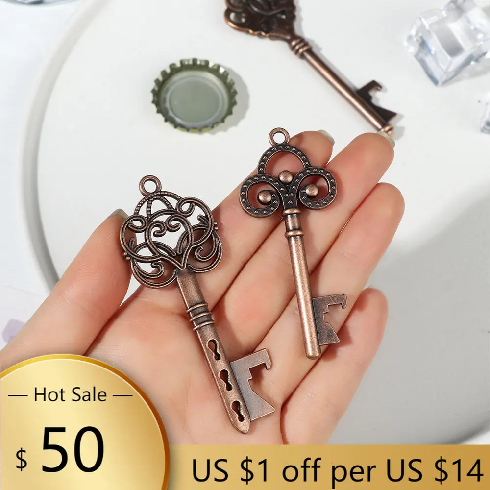 

1Pcs New Vintage Key Bottle Opener Beer Opener Wine Keychain Souvenir Pendant Festival Souvenir Gift Kitchen Tool Accessories