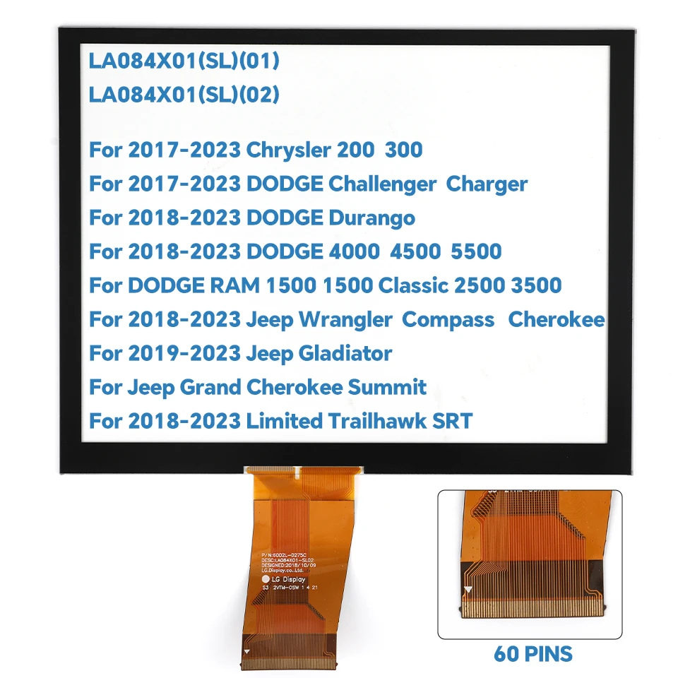 Новый 8 4-дюймовый сенсорный экран для Jeep Wrangler Compass Gladiator Grand Cherokee Radios Navigation Parts 2018-2020