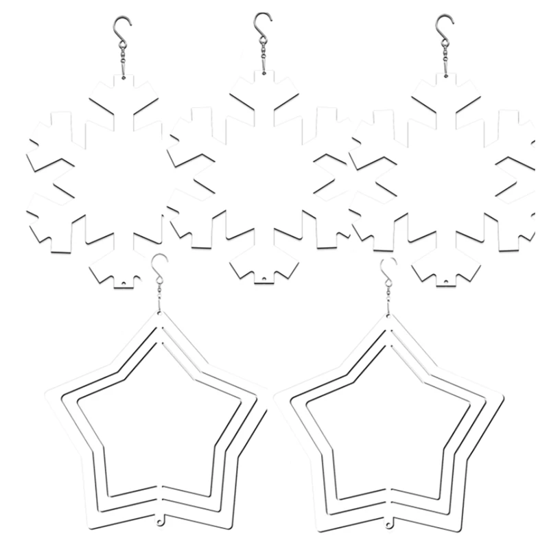 

5Piece 10 Inch Sublimation Wind Spinner Blanks White Sublimation Wind Spinner Blanks For Indoor Outdoor Garden Decoration