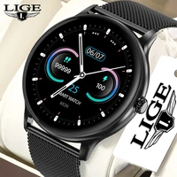 lige bluetooth call ladies smart watch men full touch screen heart rate monitor fitness watches smartwatch for android ios women