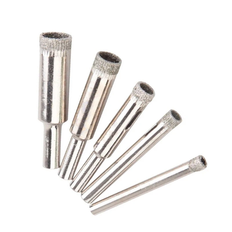 

5 шт. 5-12 мм керамические сверла для кольцевой пилы для ручной электрической дрели, набор алмазных сверл для кольцевой пилы, к