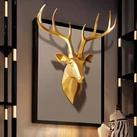 big deer statue for 3d home decoration animal abstract sculpture decoration accessories art wall decoration