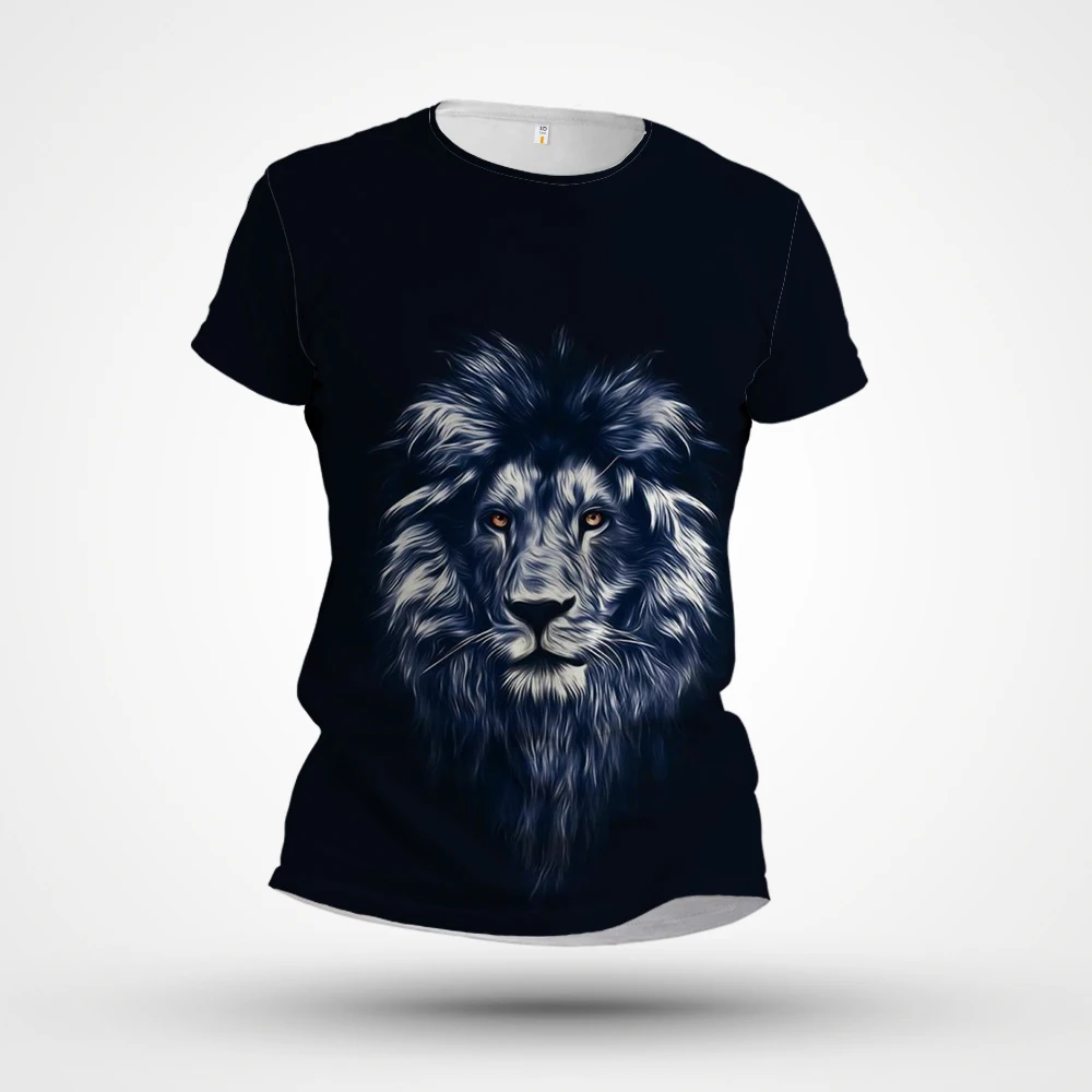 

2023 New Children's/Men's Luxury Summer T-shirt 3D Printed Lion Pattern Customization Personalized Light Luxury Fashion