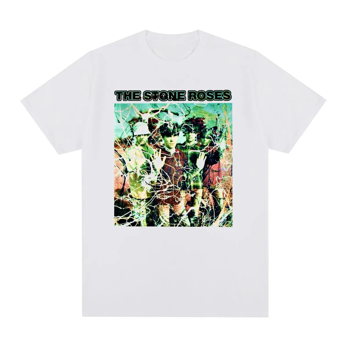 

The Stone Roses Vintage T-shirt Rock Band Wanna Be Adored Cotton Men T shirt New Tee Tshirt Womens Tops