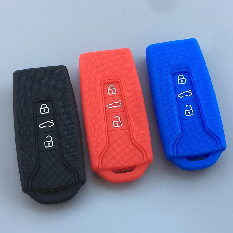 

Silicone Car Key Case Holder Shell Cover For VW Volkswagen Touareg 2018 2019 2020 2021 Cover 3 button Remote Keyless Accessories