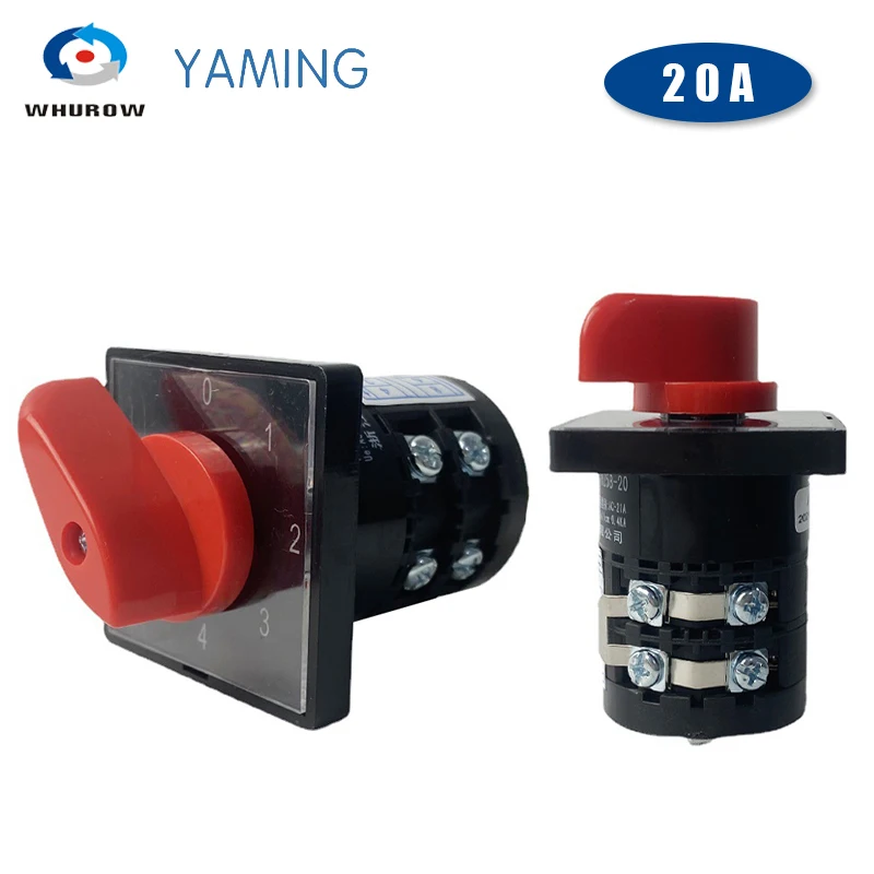 

4 Position Rotary Cam Switch 690V 20A 2 Phases Electric Motor Changeover Selector Control Manufacturing HZ5B-20/2
