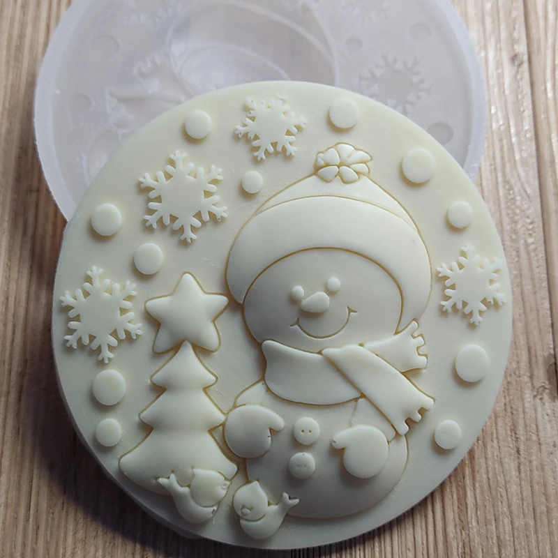 Mold Food grade silicone mould snowman in ball shape chocolate lollipops cake | Silk Flower Tool