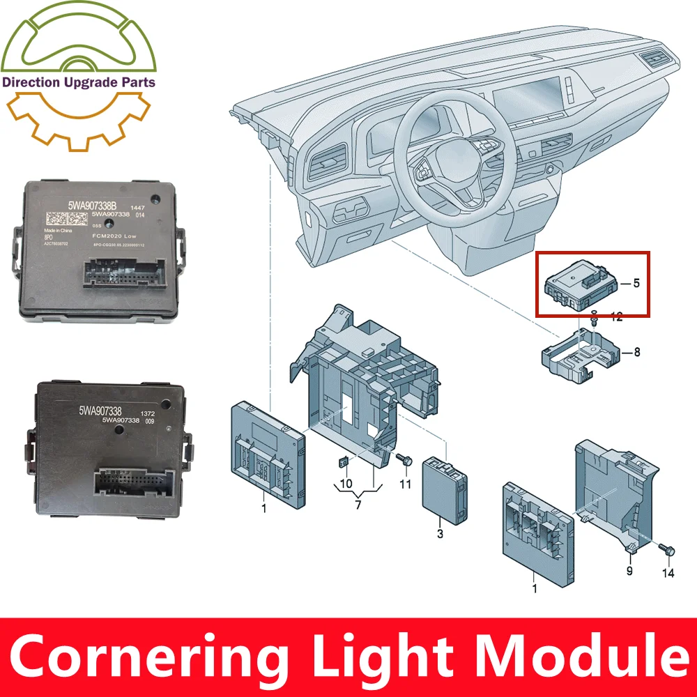 Блок управления 5WA 907 338 B AFS для VW Golf Atlas мультифургона Audi A3 SKODA Octavia SEAT Leon