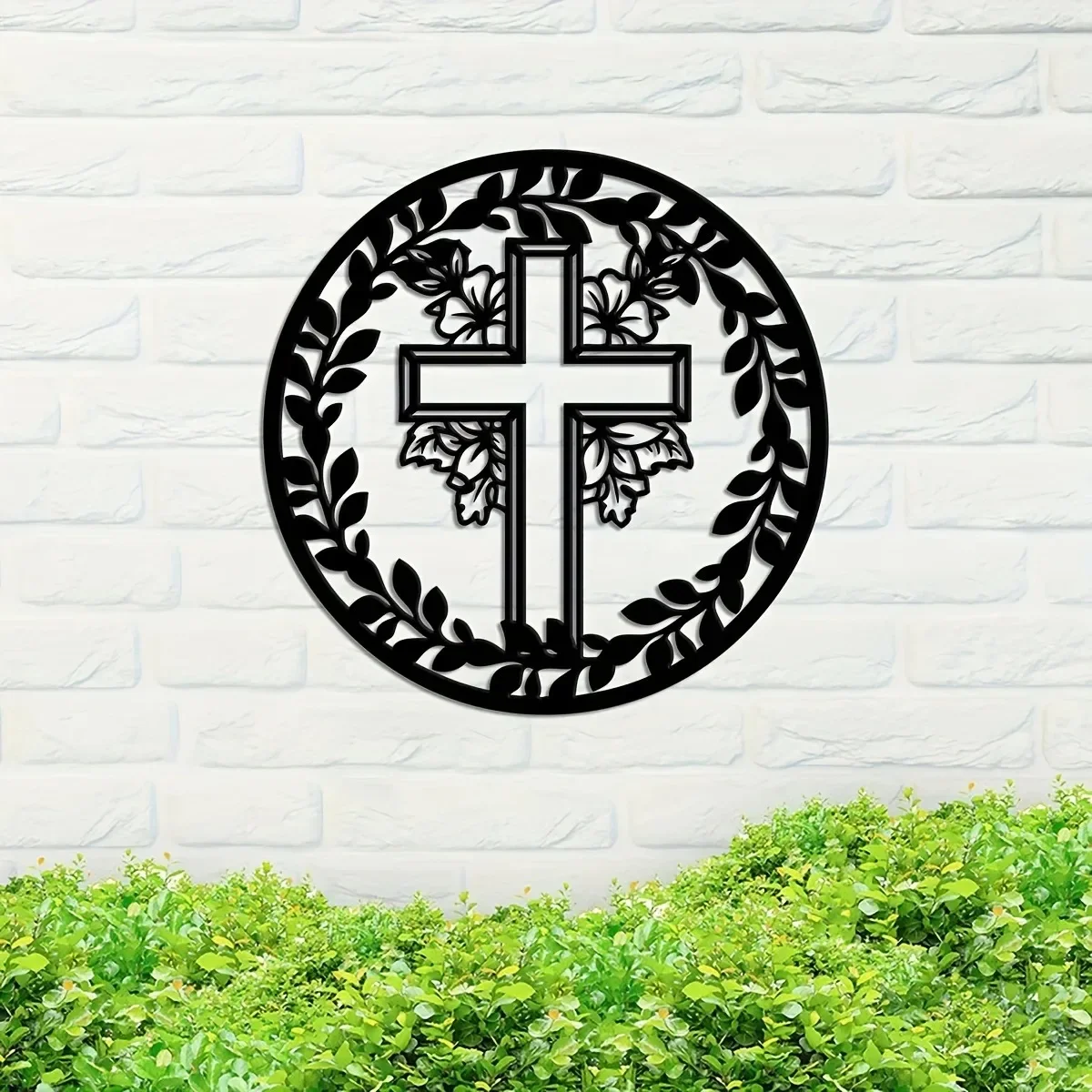 1 Шт. Пасхальное Украшение В Виде Креста Металлическое Настенное Искусство