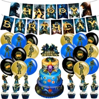 game halo theme boys birthday party decorations cool halo banner cake topper latex balloons baby shower event party supplies