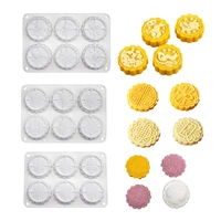 6 cavity 3 styles silicone cake mold handmake diy bread mould silicone moulds for cake mooncake mold cake tools for kitchen