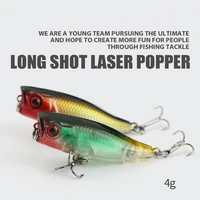 mavllos topwater popper hard bait 4cm 4g 5 color artificial wobblers plastic fishing tackle long shot laser fishing lure