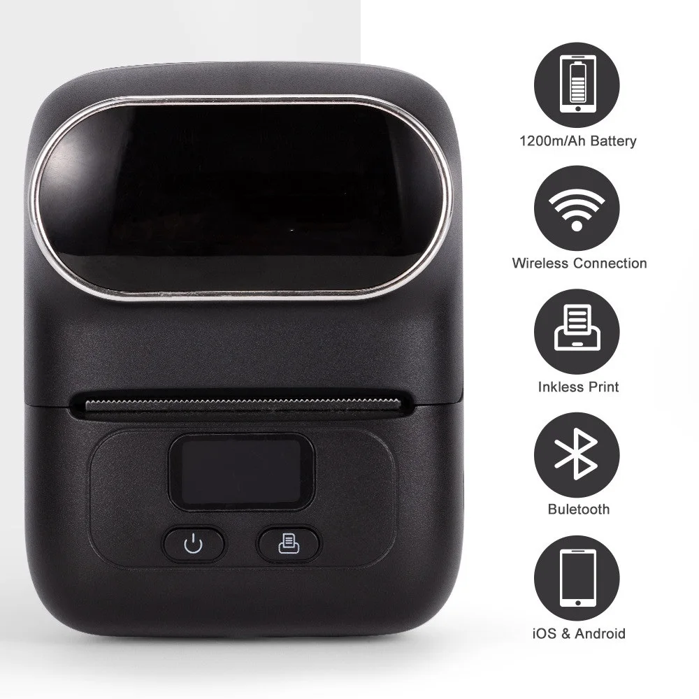 Карманный мини-принтер для этикеток bluetooth-совместимый портативный термопринтер