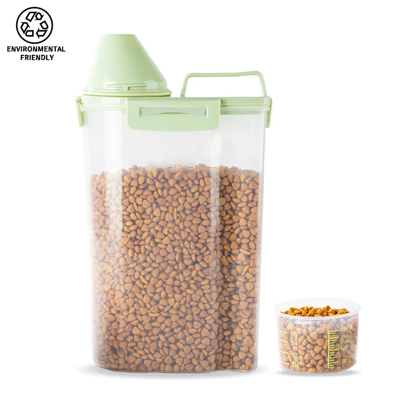 

Контейнер для хранения пищевых продуктов для домашних животных, вместительный влагостойкий портативный мешок для хранения еды для собак, с...