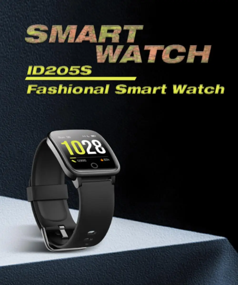 

Умные часы ID205S, мужские спортивные умные часы 1,3 дюйма, женские наручные часы с цветным ЖК-дисплеем и цветным экраном, женские часы для фитнеса
