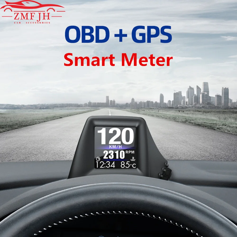 

HUD OBD2+GPS On-board Computer Head up Display Car tachometer Turbo Oil Pressure Water Temp GPS Speedometer Car Accessories