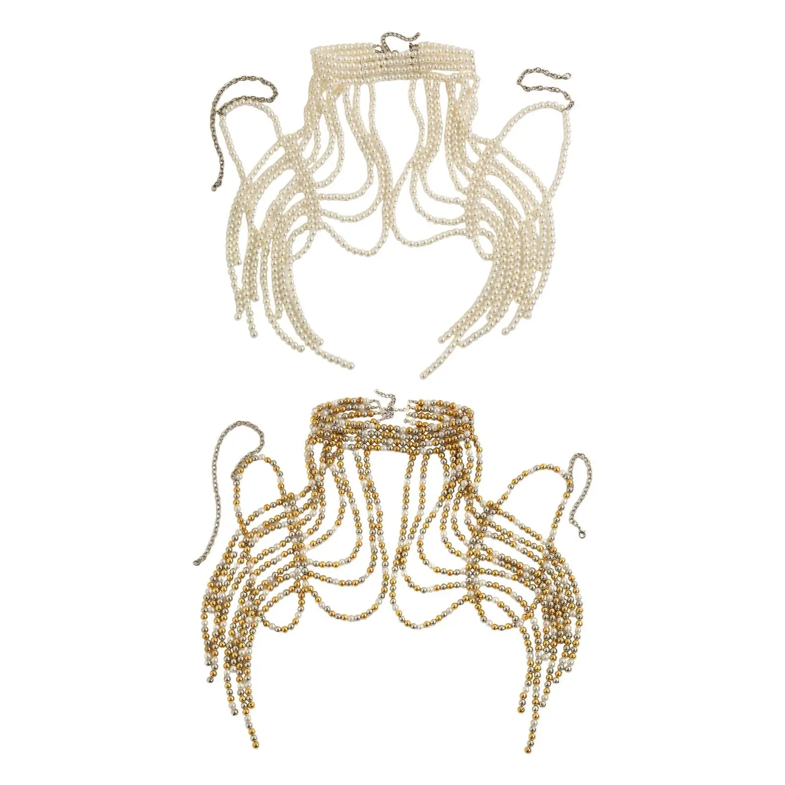 Женское винтажное ожерелье на плечо с бусинами | AliExpress