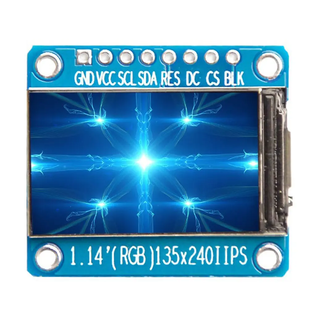 

8Pin 1.14'' IPS Full Color SPI TFT Display Screen 135x240 ST7789 For TFT Display Screen Module Drive IC