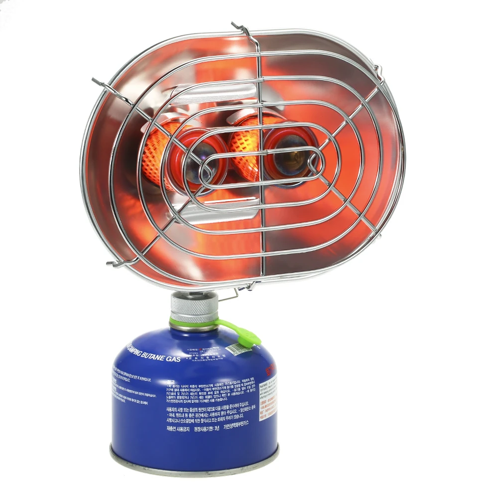 

Double Head Outdoor Gas Heizung Tragbare Infrarot Ray Camping Heizung Herd Wärmer Heizung Gas Herd brenner winter ausrüstung