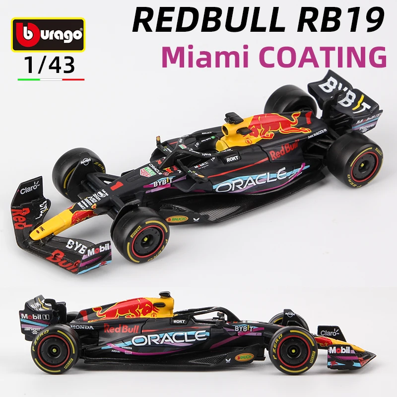 Bburago 1:43 RedBull RB19 Майами Гран-при F1 Модель Автомобиля Литая Под Давлением Max Verstappen
