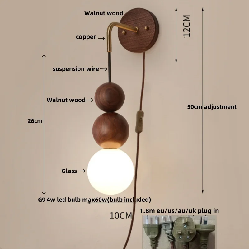 

IWHD Настенные светильники из орехового дерева