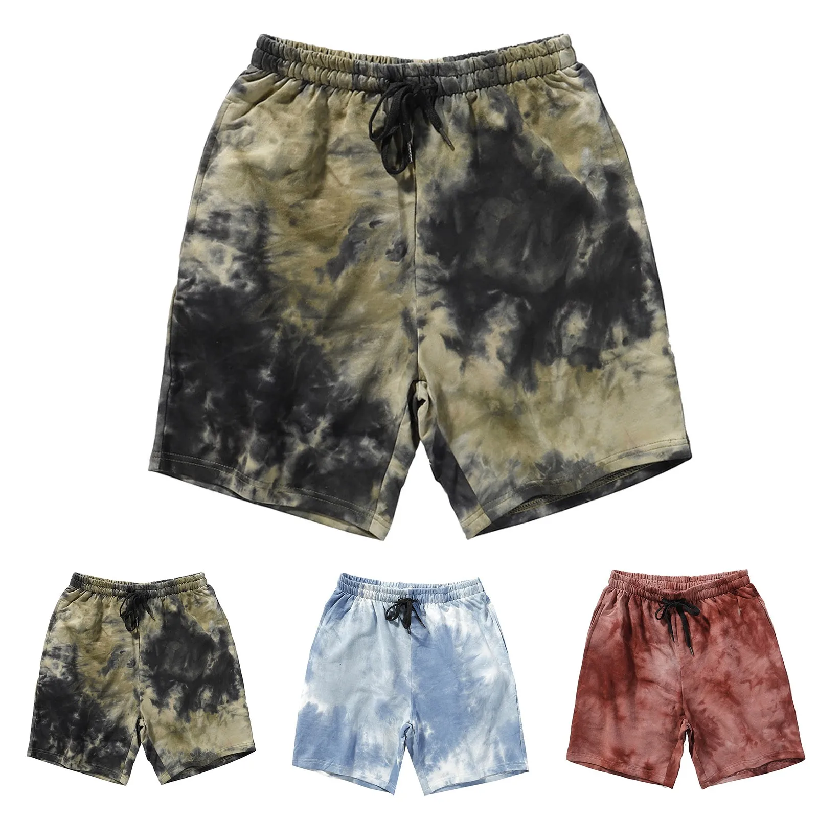 

Men's Summer Shorts Mens Summer Gradient Tie Dye Sports Shorts Casual Beach Couple Pants Mens Board Shorts 32 Waist