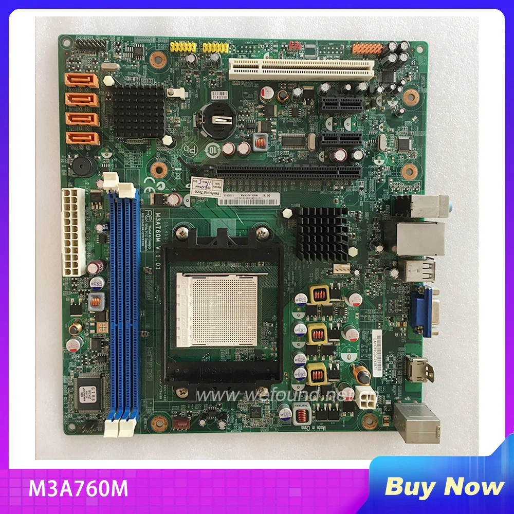 

100% Working Desktop Motherboard for M3A760M V:1.01 AM3 DDR3 System Board Fully Tested