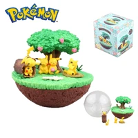 pokemon anime figure pikachu figures poke ball master ball kawaii shape scenes ornaments brinquedos kids birthday gift toys