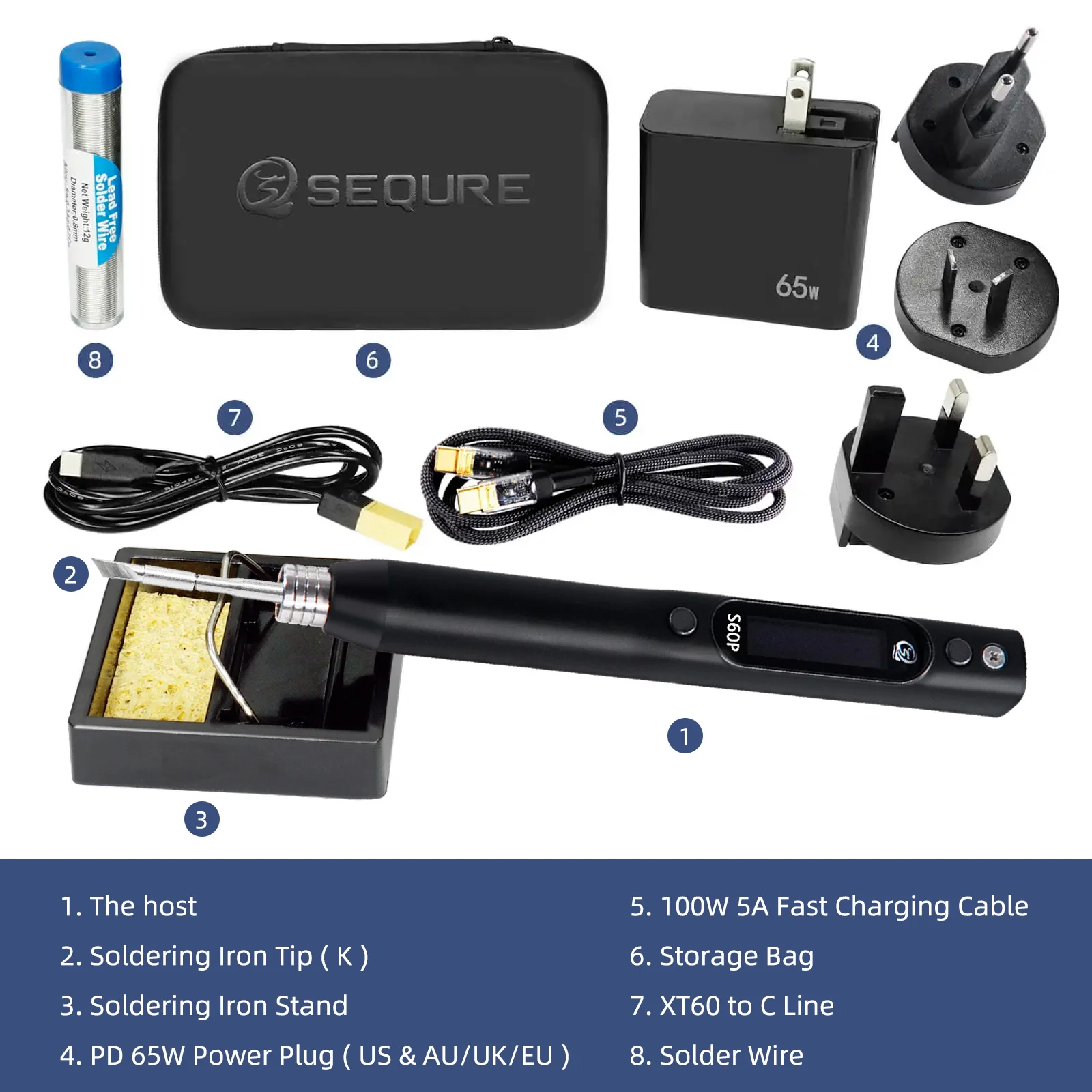 

Набор паяльников SEQURE S60P 60 Вт