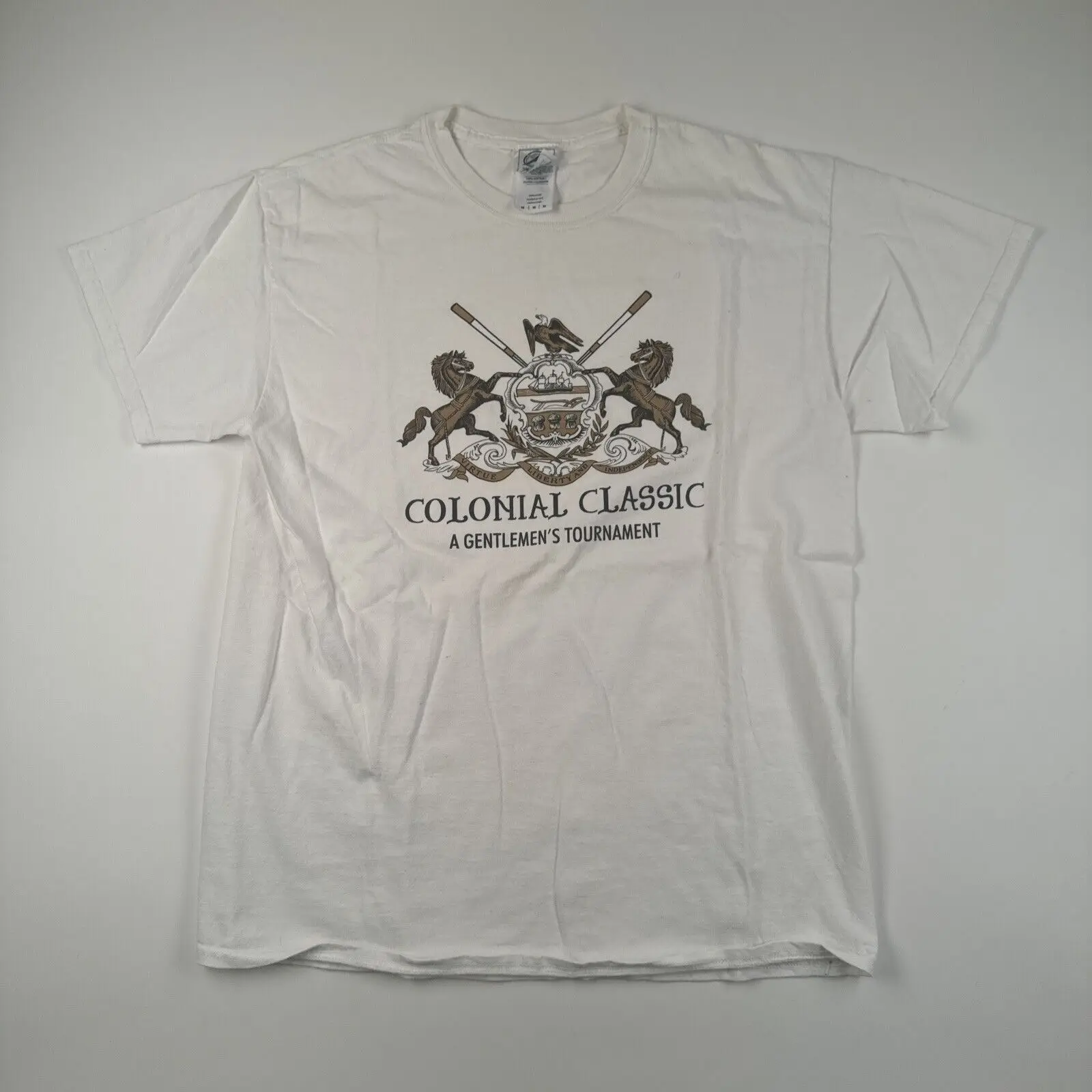 Винтажная Классическая футболка в стиле колоний размер среднего размера