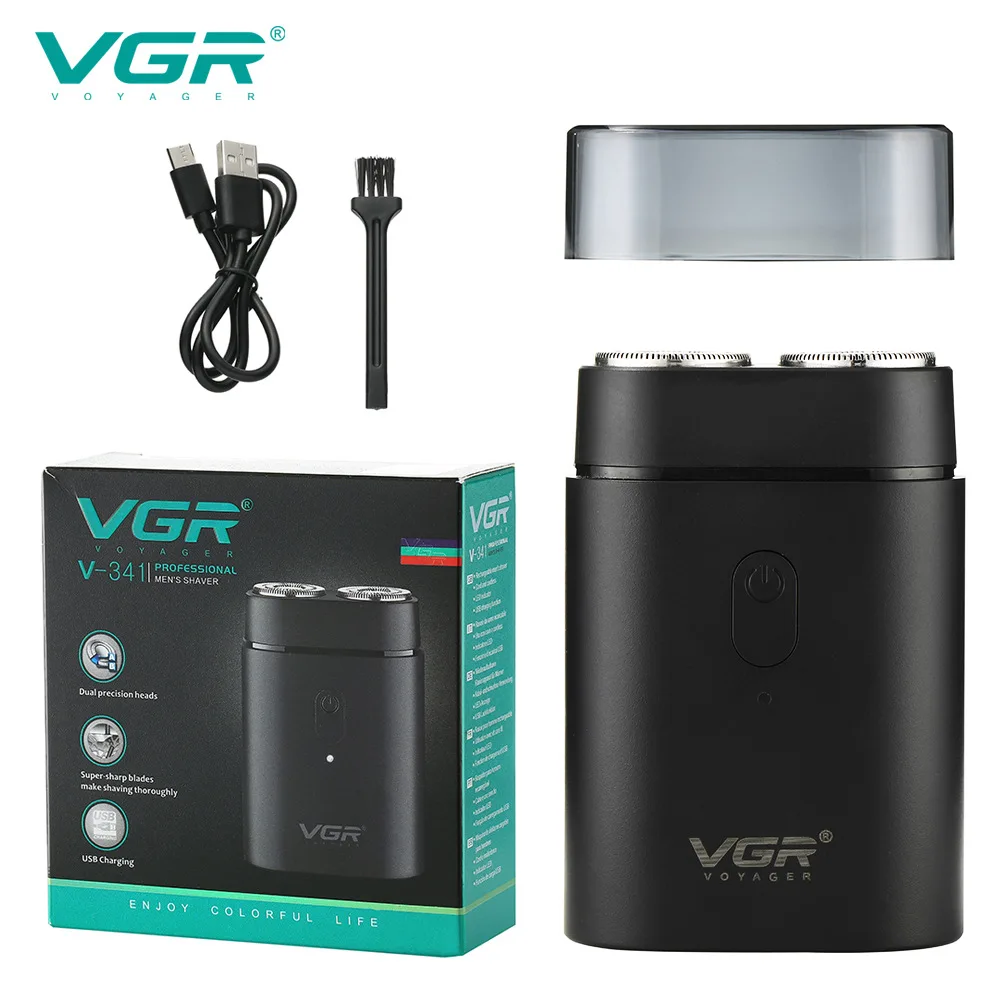 

VGR Hair Trimmer Electric Razor Professional Shaver Floating Beard Trimmer Portable Trimmer Mini Razors for Shaving Men V-341